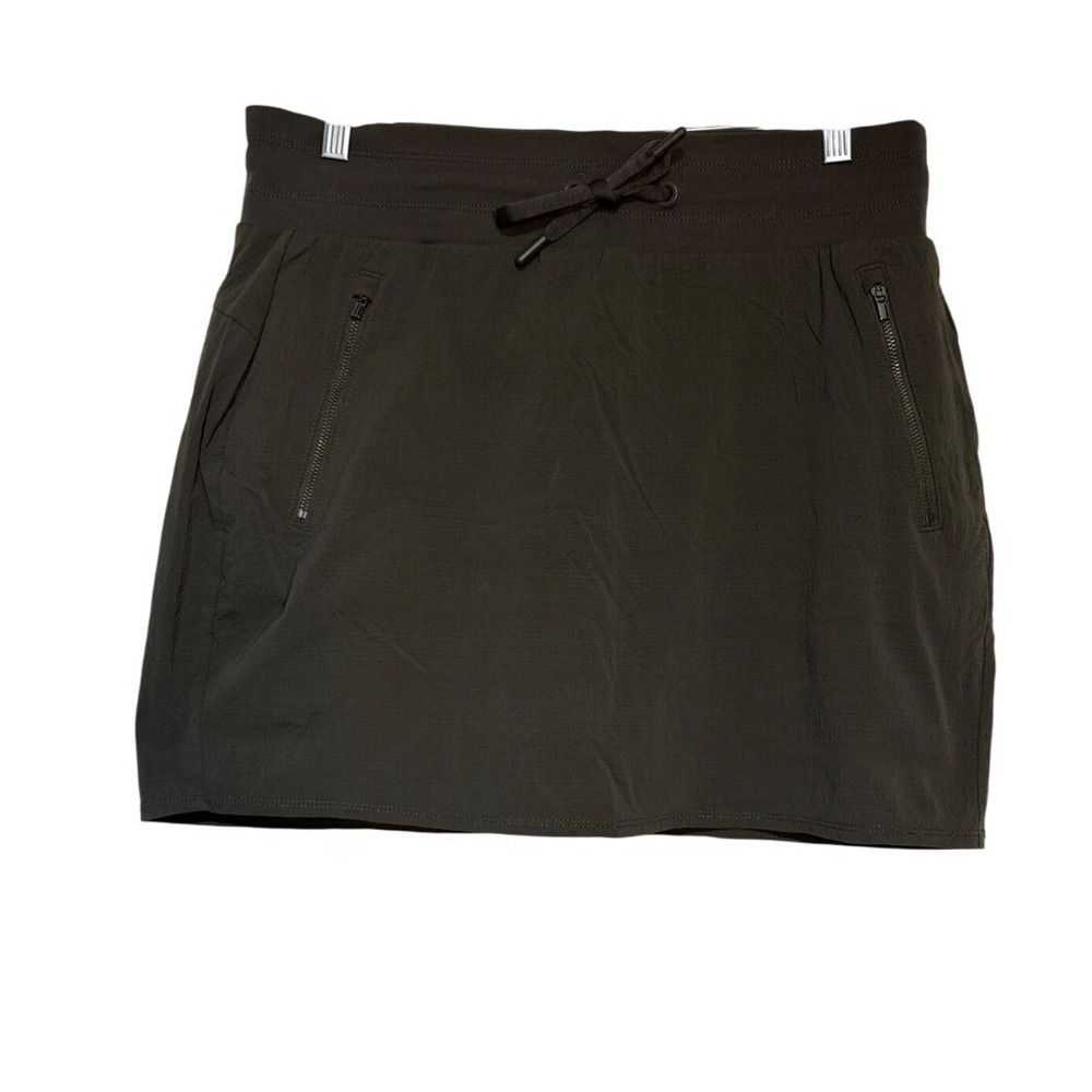 Athleta Khaki Green Skort Size 8 With Drawstring Waist Pickle‎ Ball